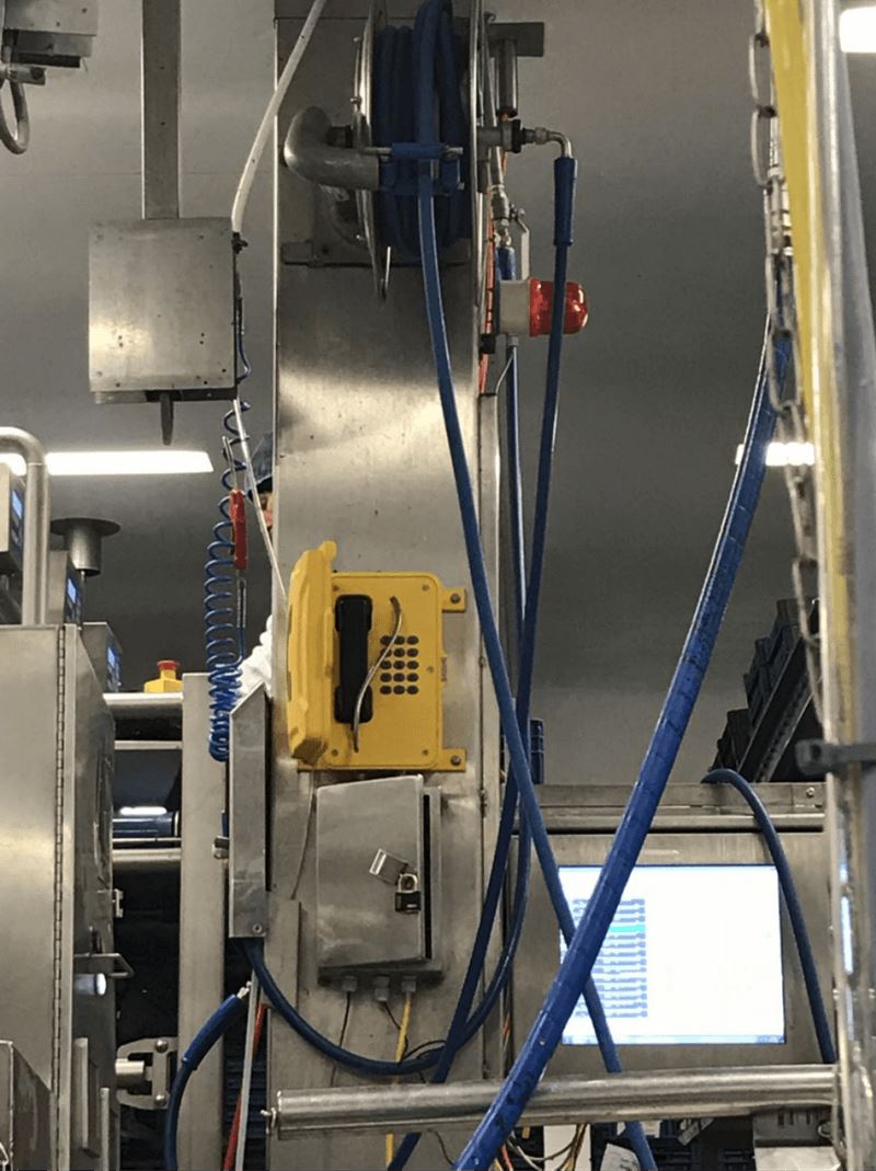 Weatherproof Telephone for Food Processing Factory